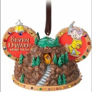 🎄🎆Disney Seven Dwarfs Mine Train Ear HatOrnament